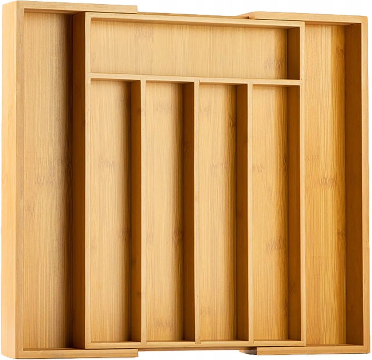 Premium klases bambusa galda piederumu organizators virtuves atvilktnei XXL 55 cm (479D)
