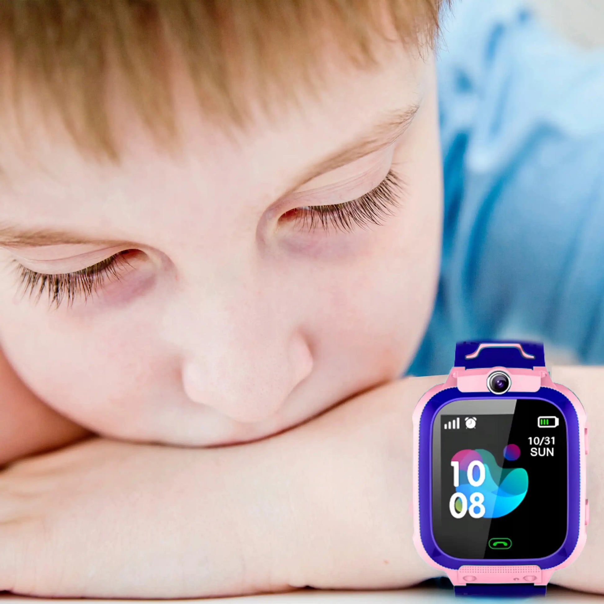 Viedpulksteņi bērniem ar GPS un SOS funkciju, rozā (857D)