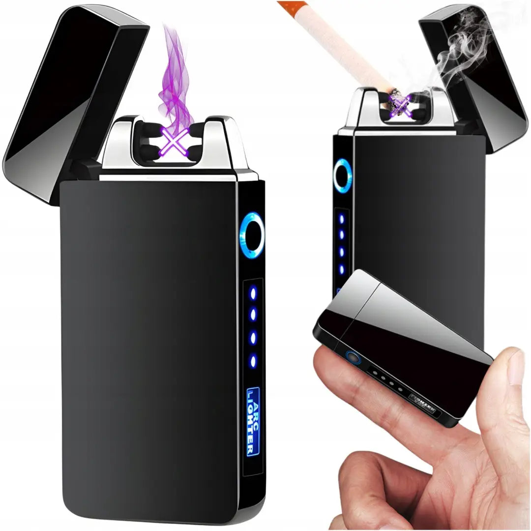 Электрическая плазменная зажигалка с USB зарядкой в металлическом корпусе (635D)