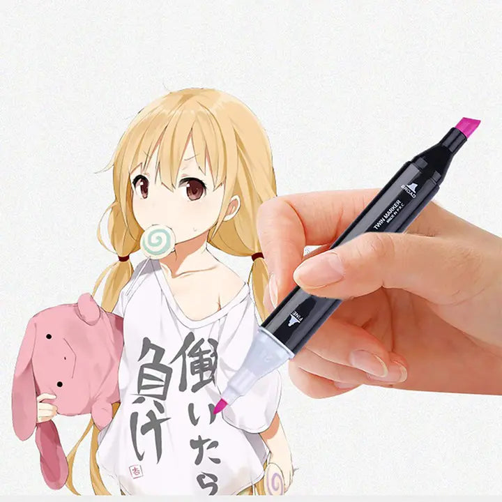 Marķieru komplekts, 40 gabali ar somu (489D)