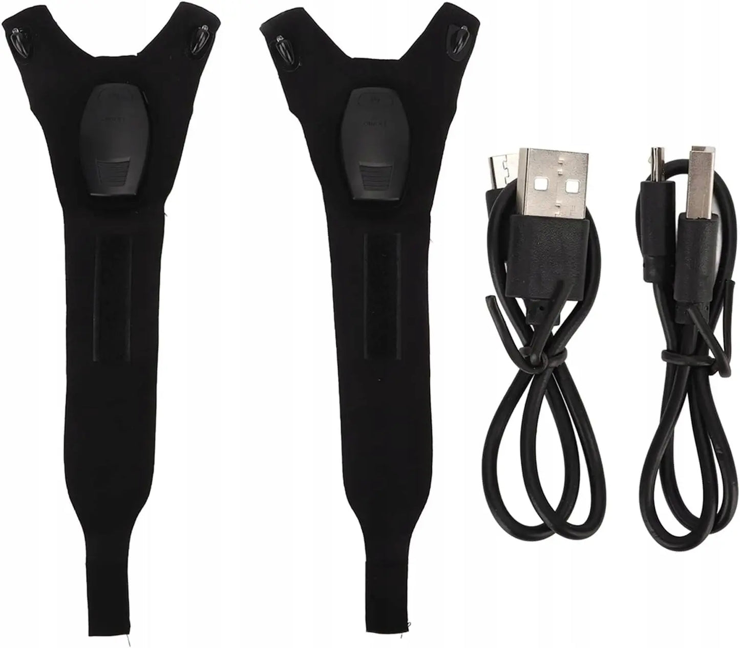 Gaismojošās cimdi ar LED lukturīti, uzlādējami caur USB (613D)