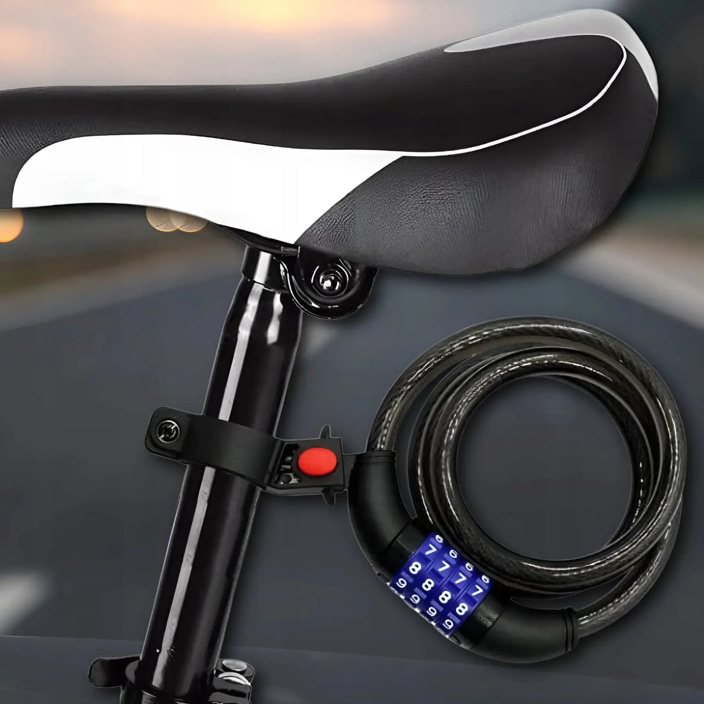 Pārkodējama velosipēdu slēdzene, 1 m, biezums 12 mm (288D)