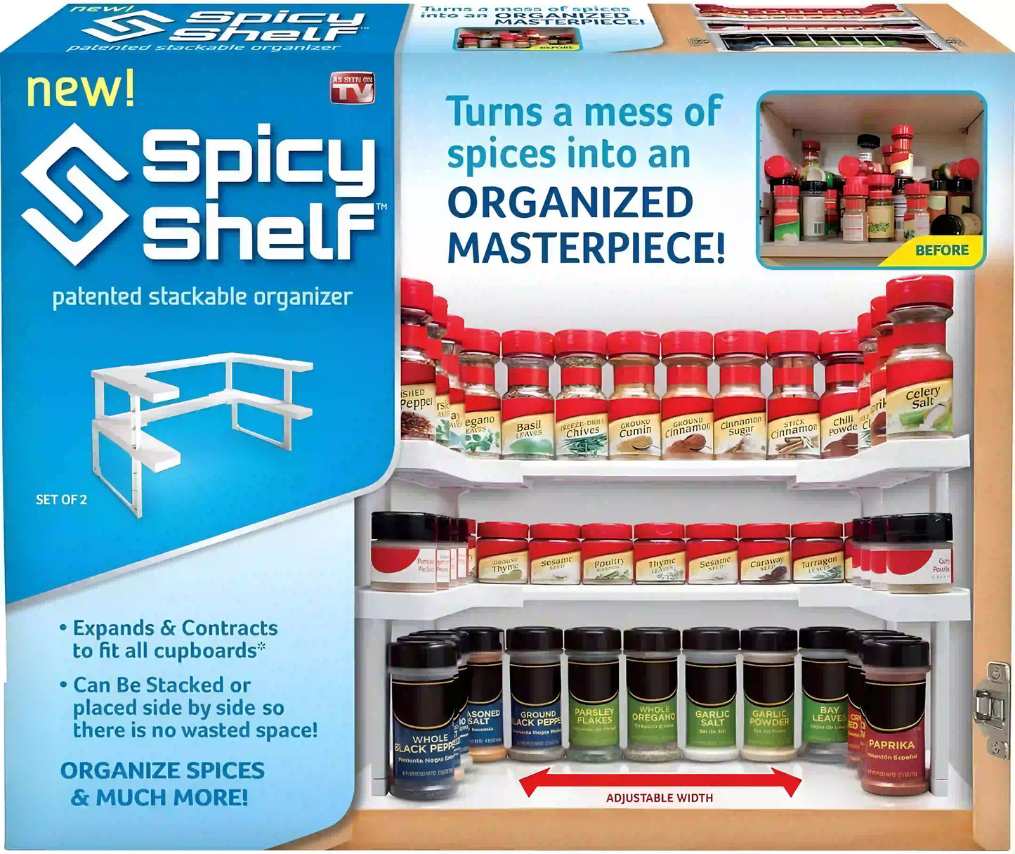 Полка для специй Spicy Shelf, многофункциональный органайзер для специй и банок
