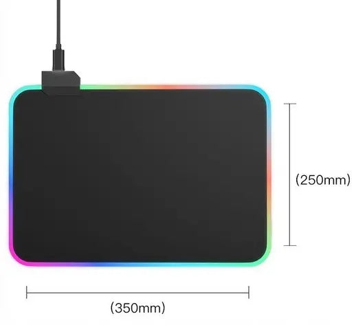 USB RGB spēļu peles paliktnis ar apgaismojumu 35x25 cm (394D)