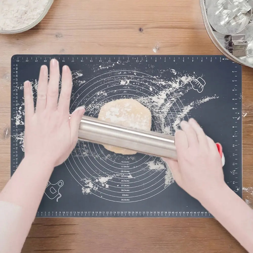 Liels silikona mīklas paklājs, cepšanas un izrullēšanas virtuves paklājs 64 cm (501D)