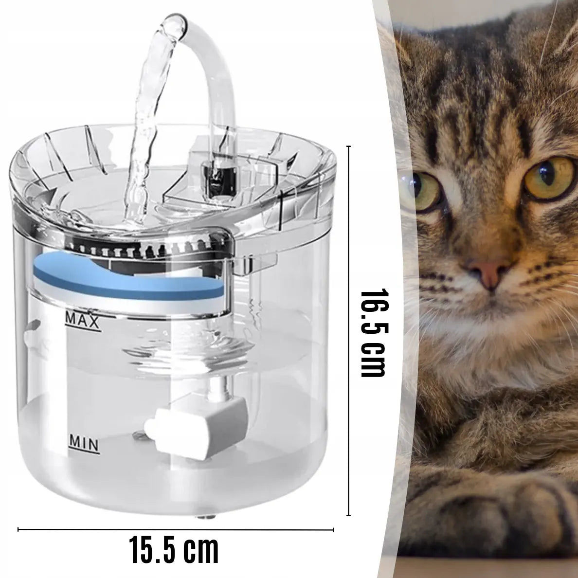 Automātiskā dzeramā trauks suņiem un kaķiem 2000 ml (405D)