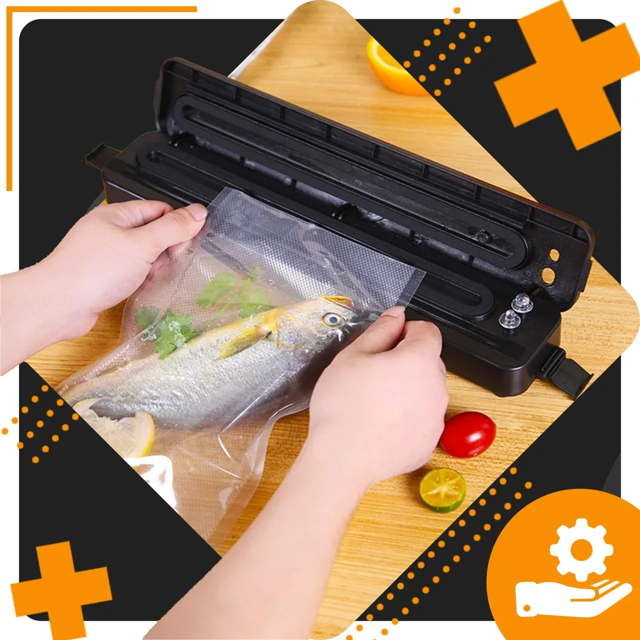 Вакуумный упаковщик для продуктов + пакеты 10шт.