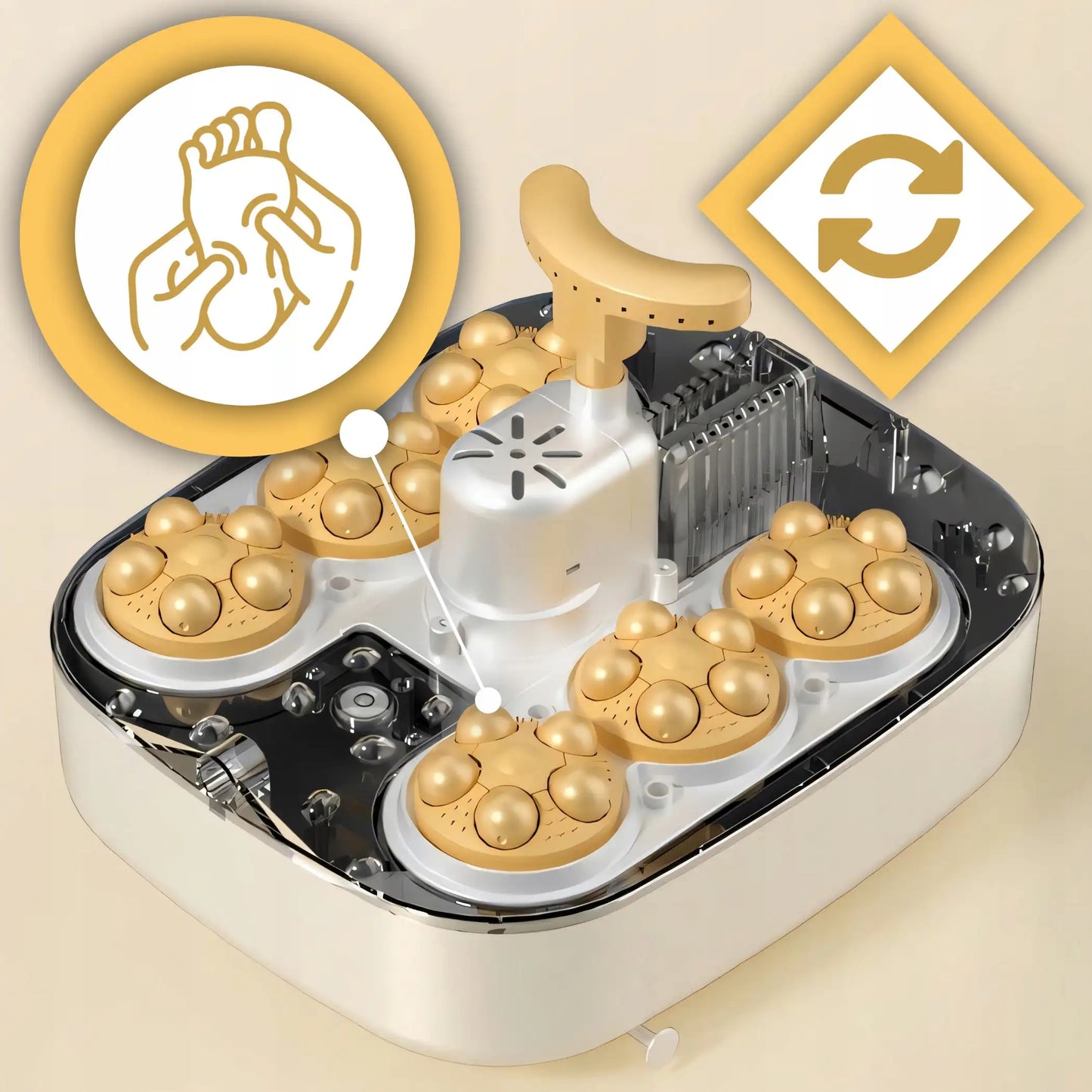 Массажер для ног с функцией подогрева и гидромассажа 500 Вт (1058D)