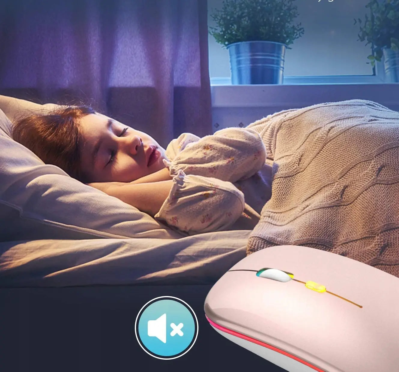 Bezvadu pele Bluetooth USB-C RGB Apple MacBook un ne tikai, rozā krāsā (1011D)