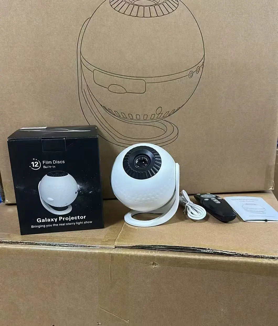 Планетарный проектор 360° – 4K звездная галактика с Bluetooth-динамиком (1055D)