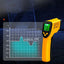Беспроводной пирометр от -50°C до 550°C, высокоточный лазерный термометр (553D)