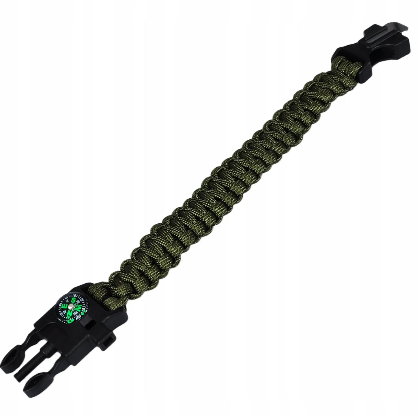 Izdzīvošanas rokassprādze 5in1: paracord, dzirkstele, kompass (615D)