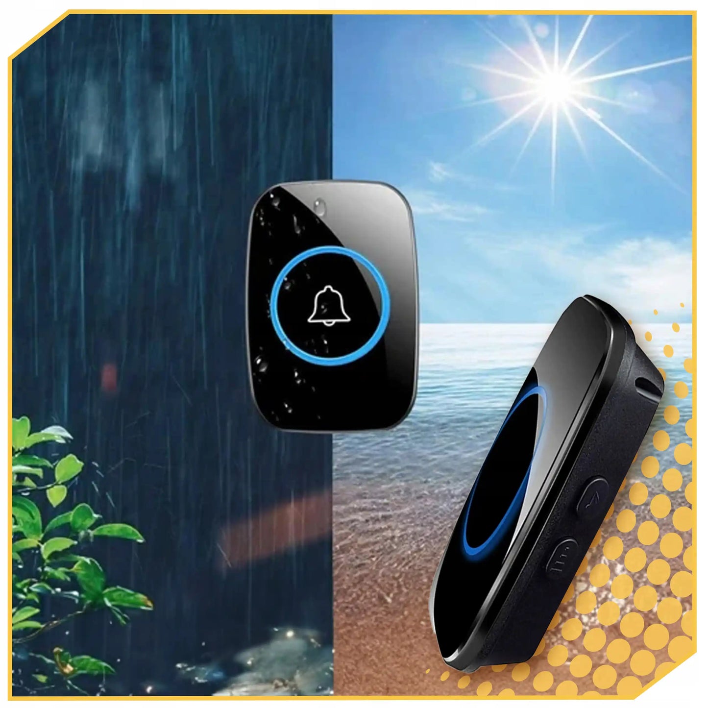 Дверной звонок на батарейках с защитой от воды IP44 и большим радиусом действия (1063D)