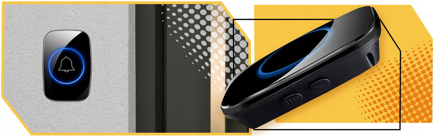 Дверной звонок на батарейках с защитой от воды IP44 и большим радиусом действия (1063D)