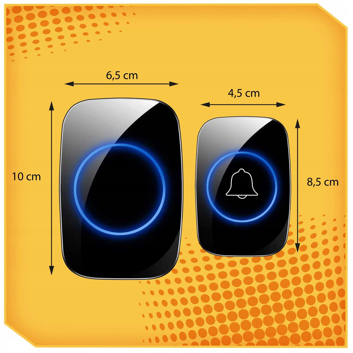 Дверной звонок на батарейках с защитой от воды IP44 и большим радиусом действия (1063D)