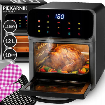 Bezmaksas eļļas friteuze Air Fryer 8,5L, cepeškrāsns 1350W, 10 režīmi (1059D)