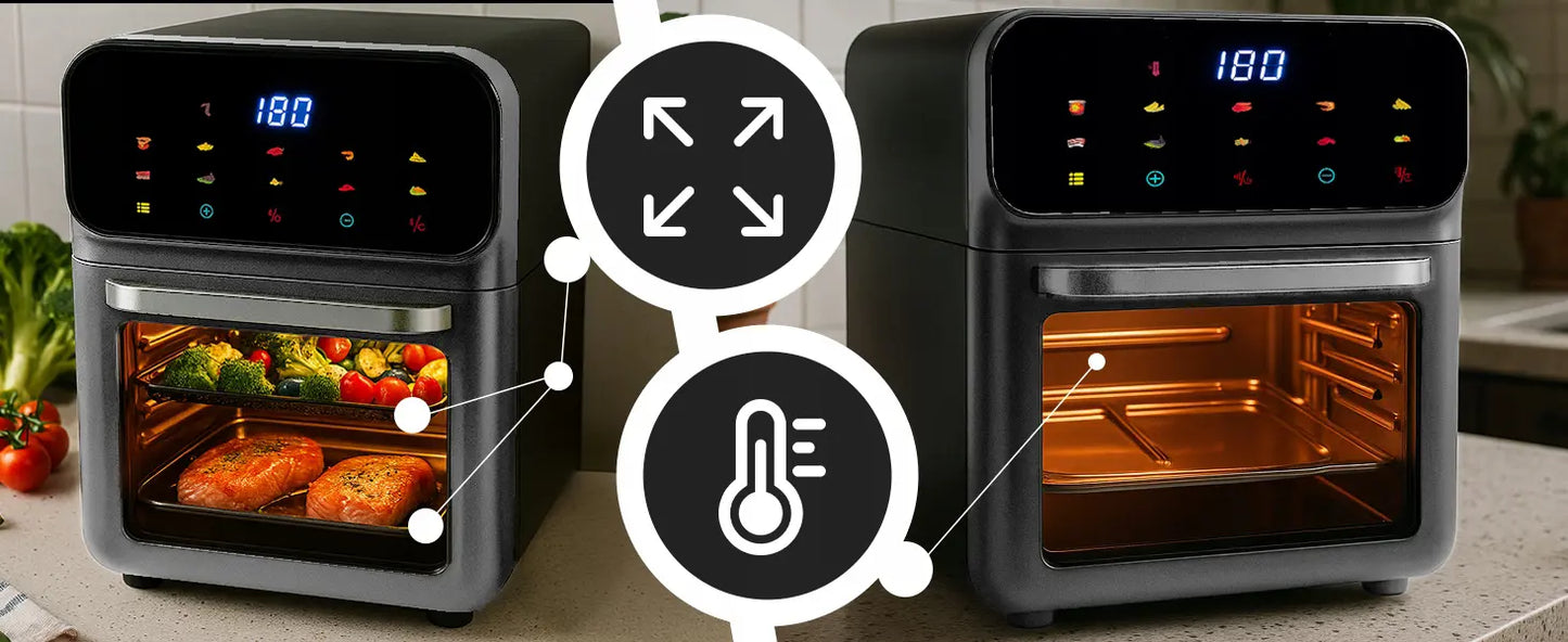 Аэрофритюрница без масла 8,5 л, духовка 1350 Вт, 10 режимов (1059D)