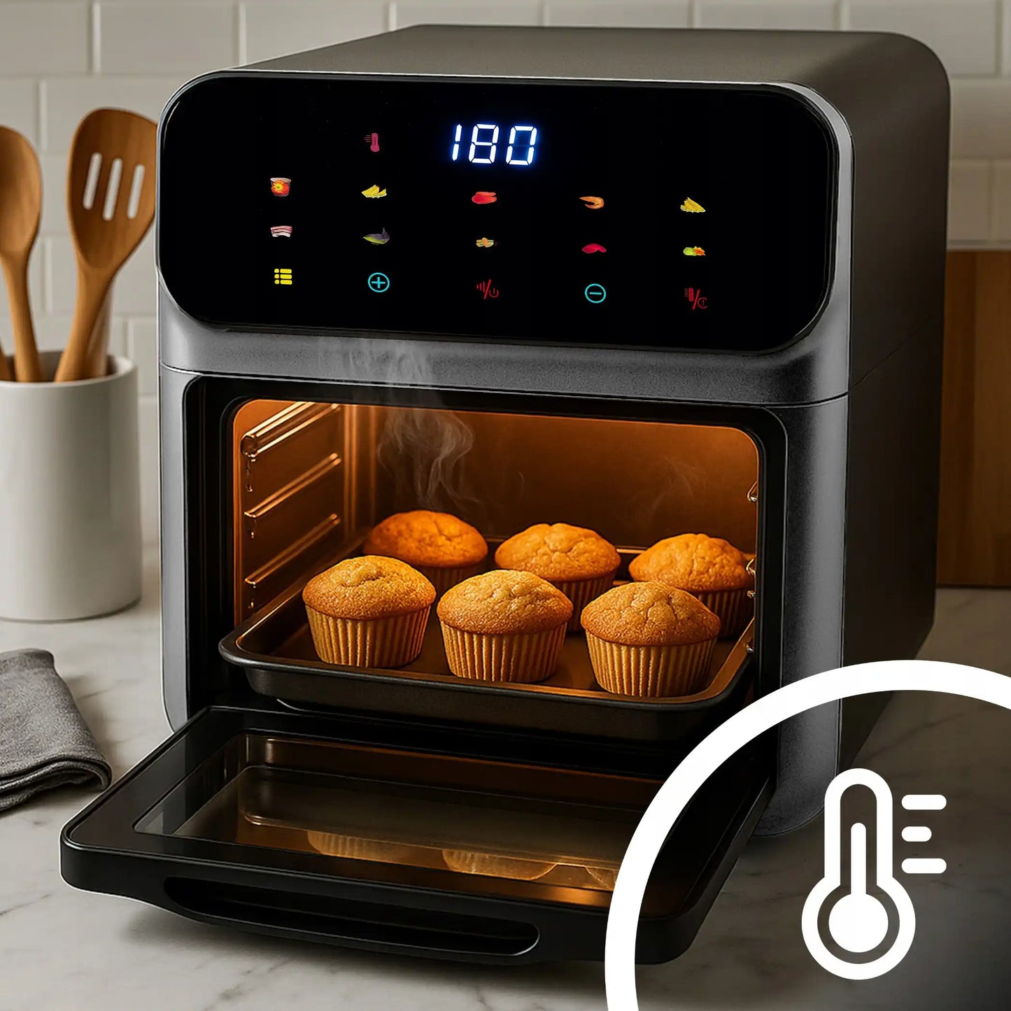 Аэрофритюрница без масла 8,5 л, духовка 1350 Вт, 10 режимов (1059D)