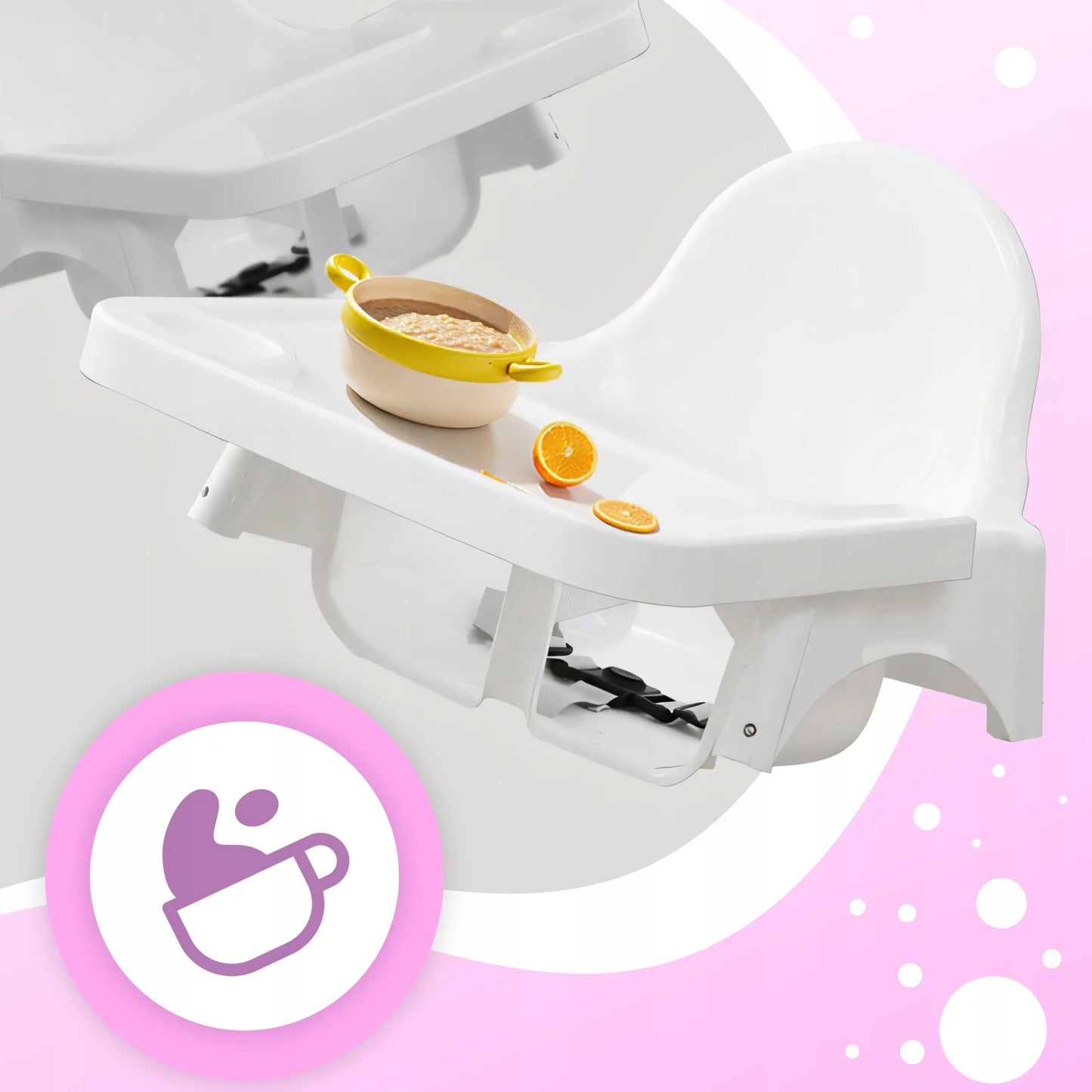 Детский стульчик 2-в-1 с подносом и ремнями безопасности (1060D)