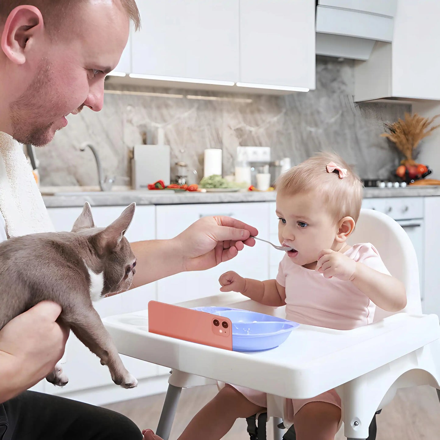 Детский стульчик 2-в-1 с подносом и ремнями безопасности (1060D)