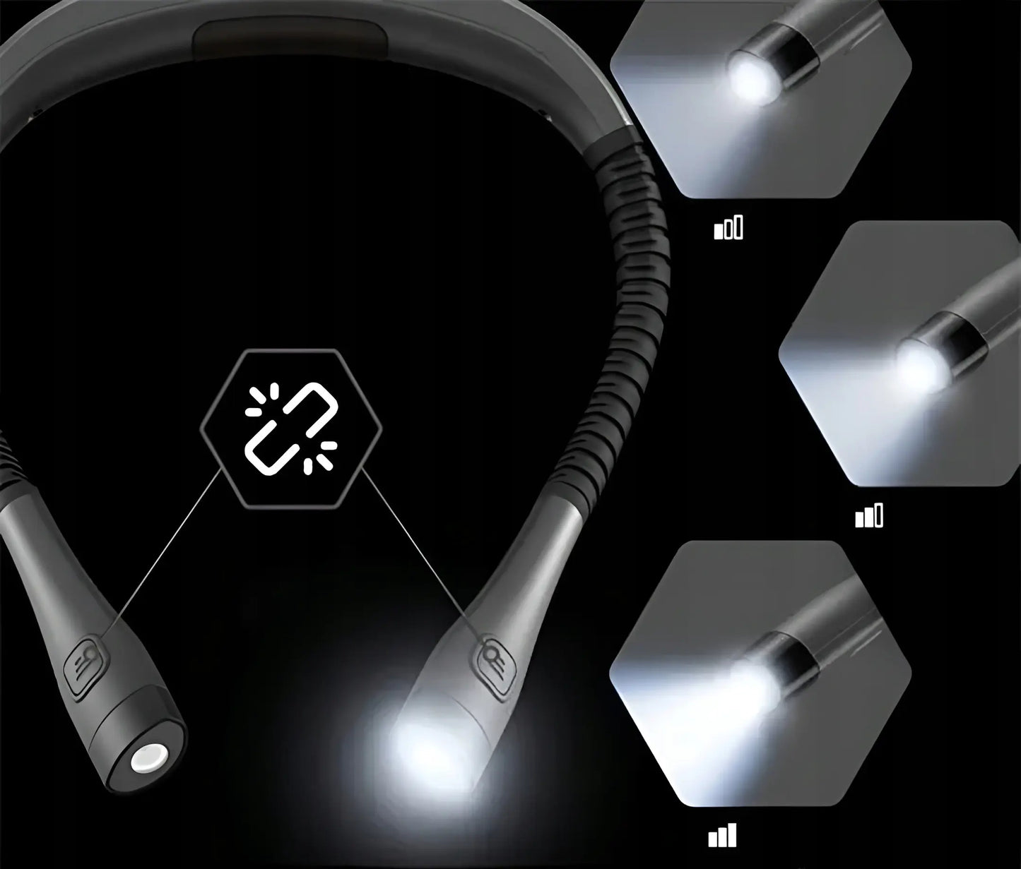 Grāmatu lasīšanas lampa ar elastīgu USB LED un trim gaismas krāsām (1049D)