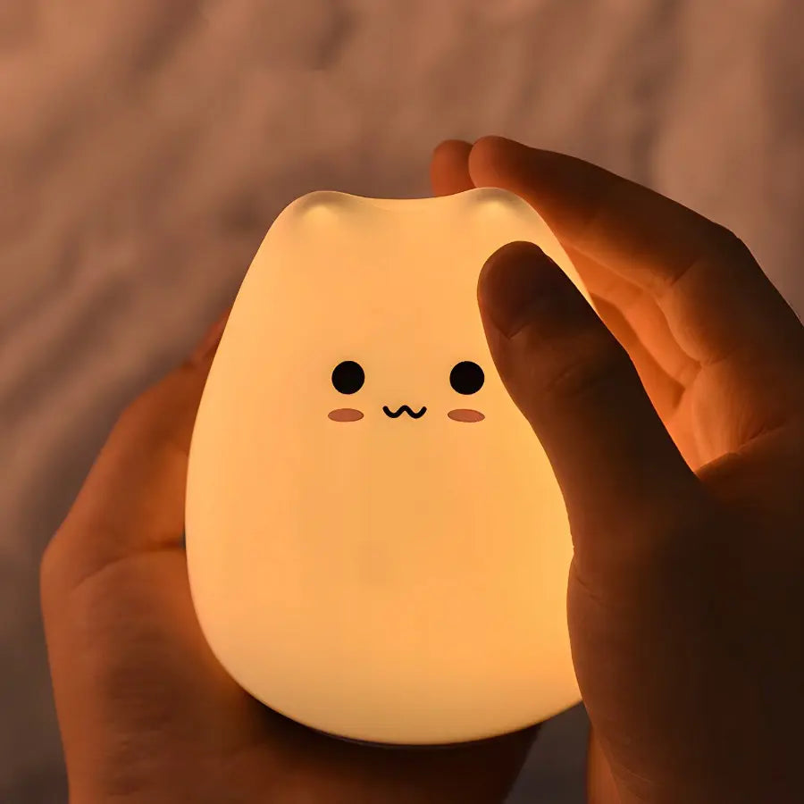 Детский ночник "Кошечка", силиконовый и мягкий (571D)
