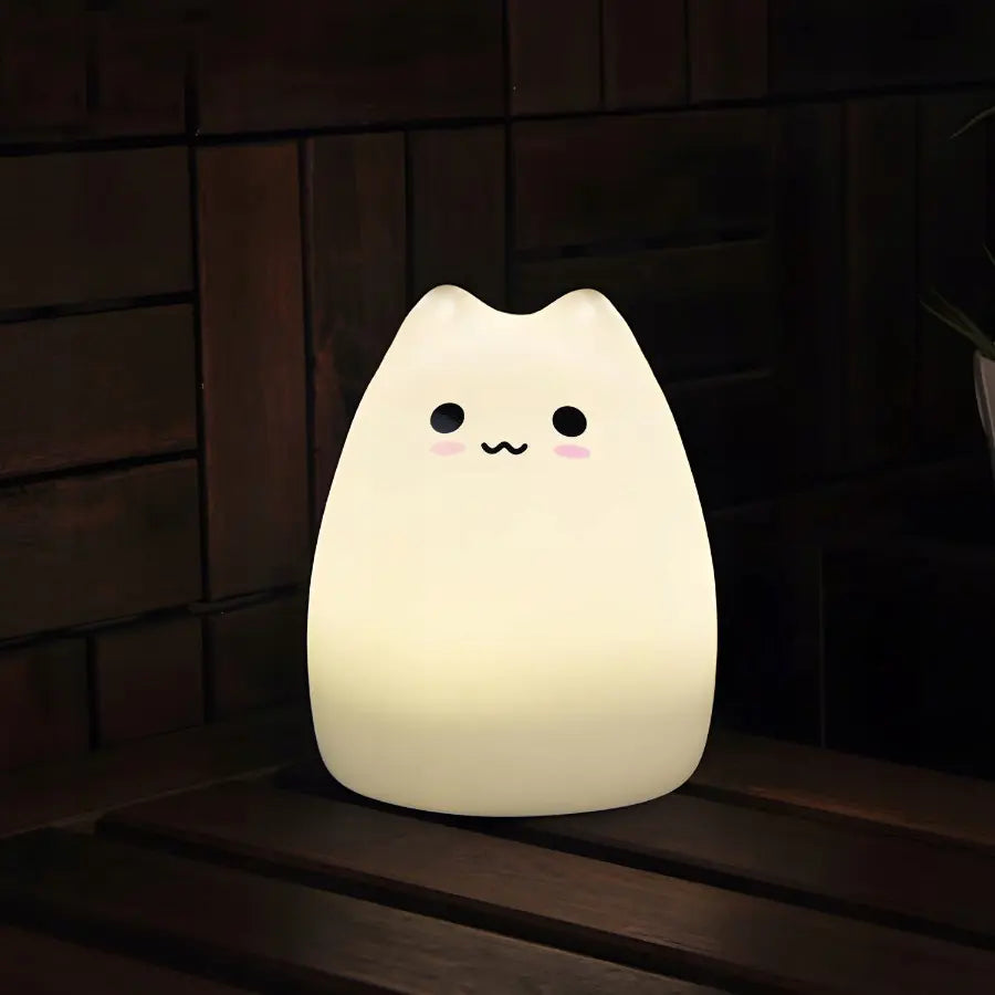 Детский ночник "Кошечка", силиконовый и мягкий (571D)