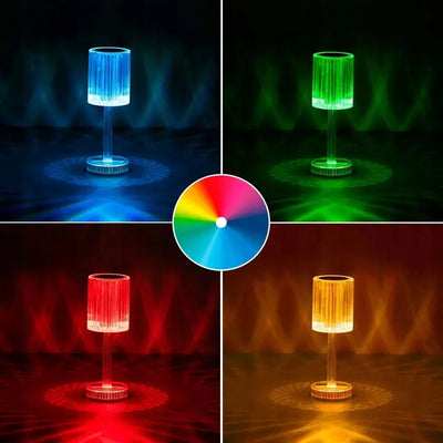 Kristāla RGB projektorlampa ar skārienjutīgu vadību un tālvadības pulti (512D)