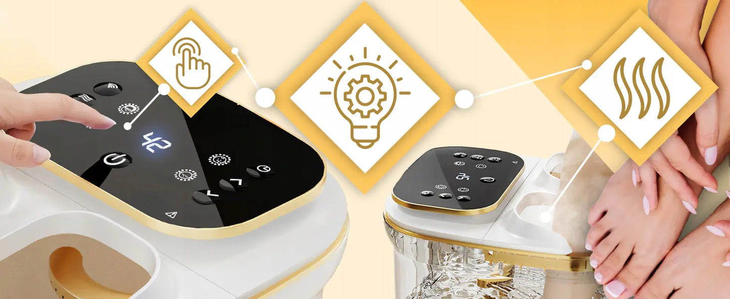 Массажер для ног с функцией подогрева и гидромассажа 500 Вт (1058D)