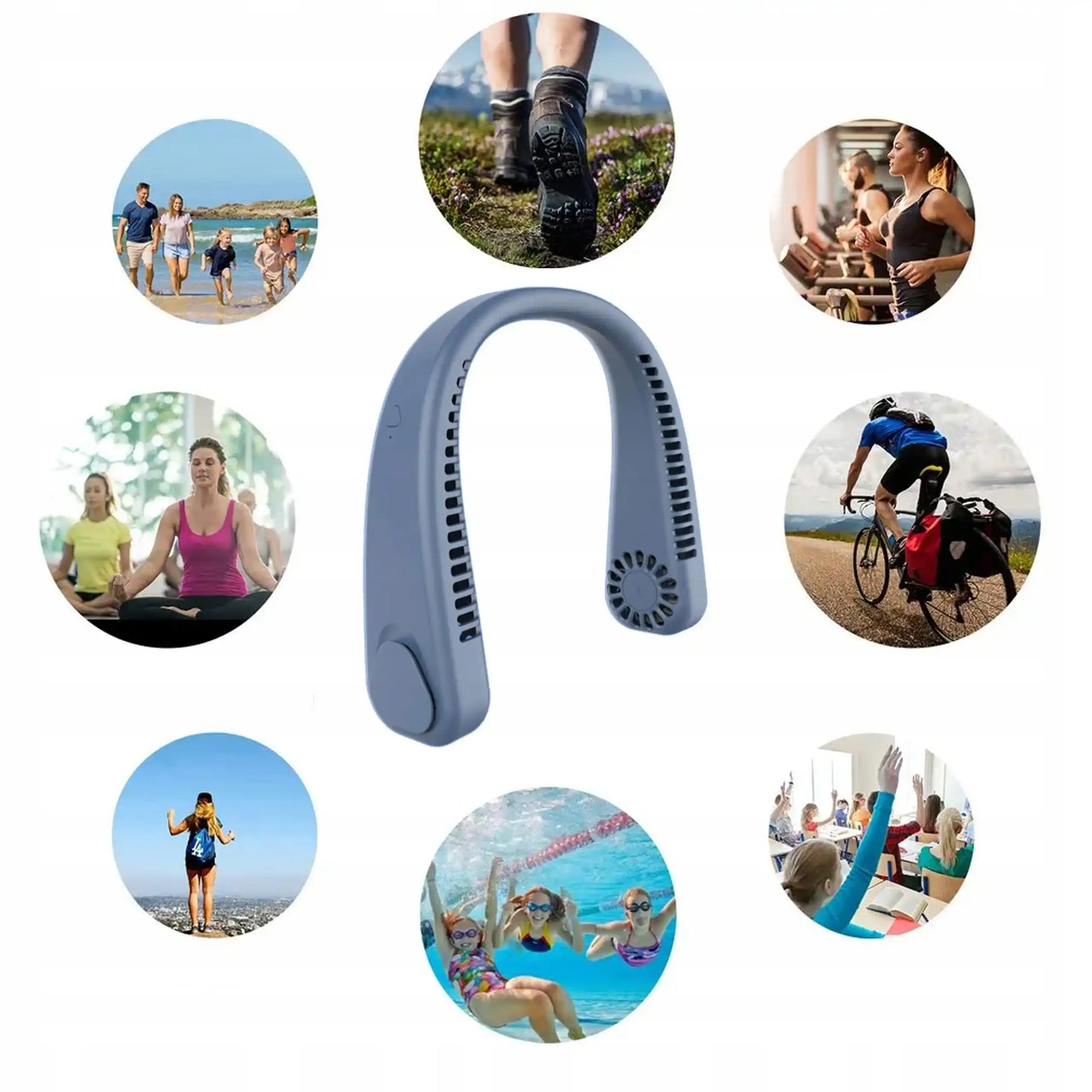 Портативный мини-вентилятор для шеи, охлаждающий кондиционер (1053D)