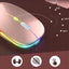 Bezvadu pele Bluetooth USB-C RGB Apple MacBook un ne tikai, rozā krāsā (1011D)