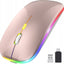 Bezvadu pele Bluetooth USB-C RGB Apple MacBook un ne tikai, rozā krāsā (1011D)