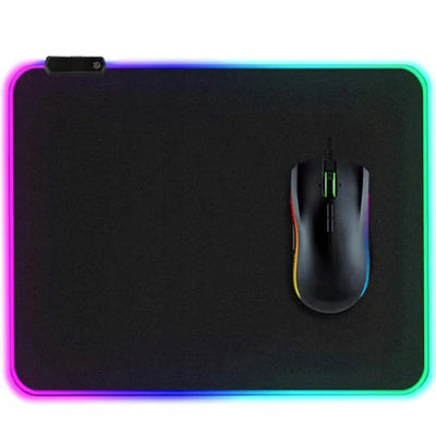 USB RGB spēļu peles paliktnis ar apgaismojumu 35x25 cm (394D)