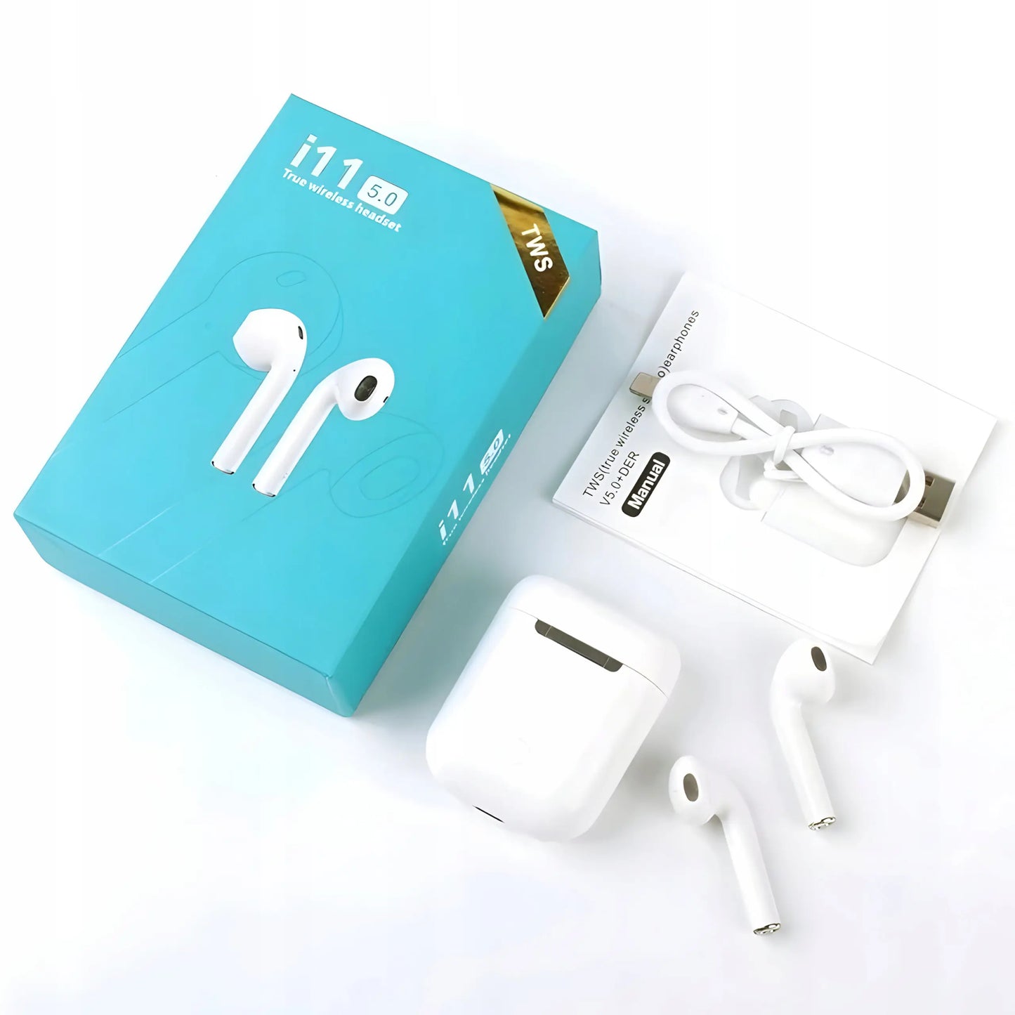 Беспроводные наушники i11 TWS Bluetooth 5.0, для устройств Android и iOS (911D)