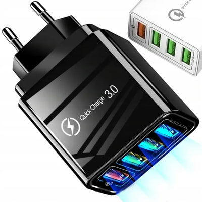 Ātra tīkla uzlāde 4x USB Quick Charge 3.0 (511D)