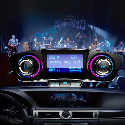 Многофункциональный автомобильный FM-трансмиттер Bluetooth 5.0 с USB и дисплеем 8W1 (815D)