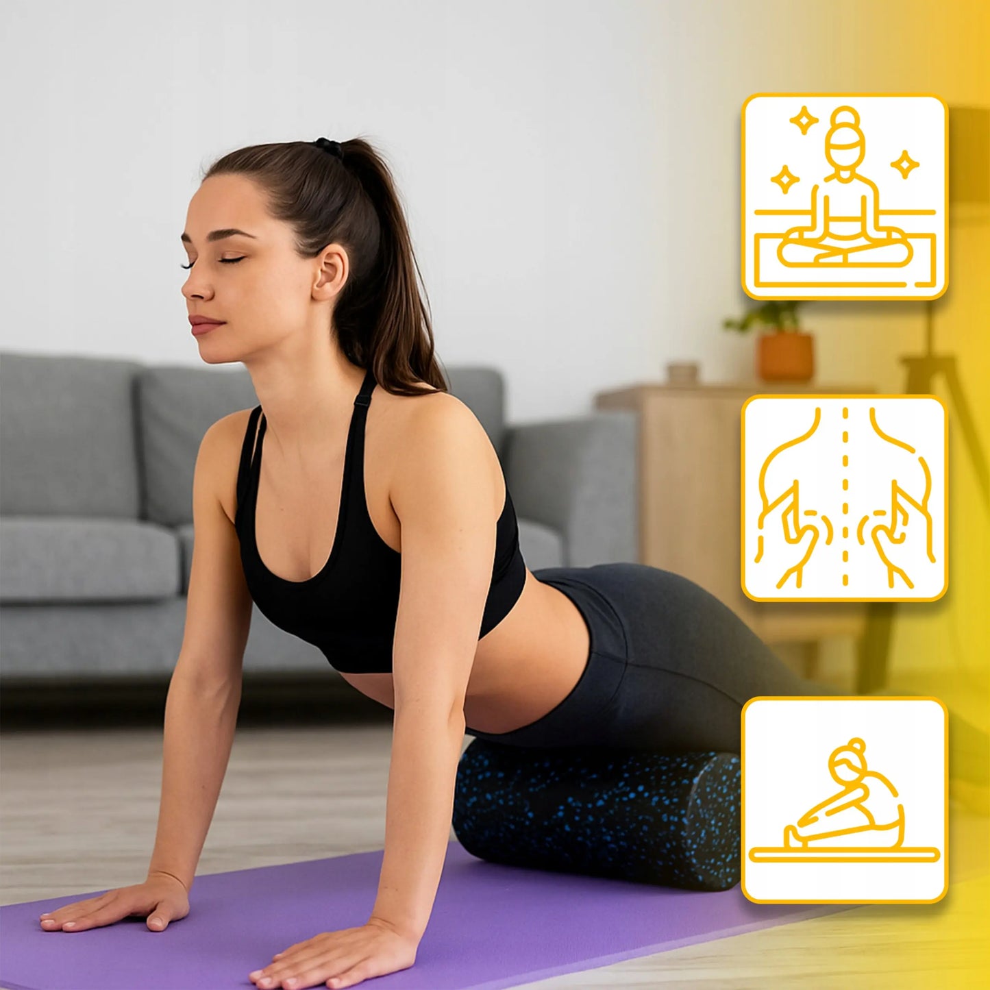 Набор из 4-в-1 валиков EPP для массажа и реабилитации (1051D)