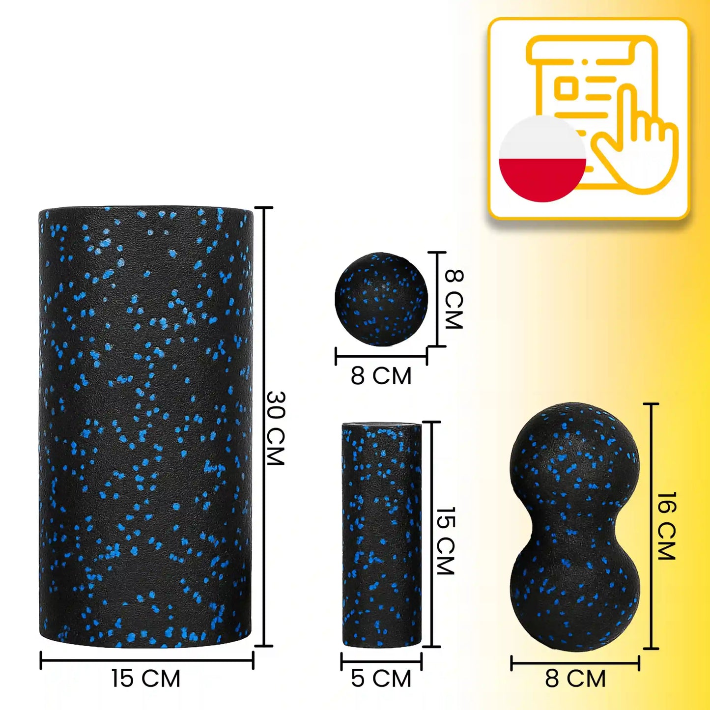 Набор из 4-в-1 валиков EPP для массажа и реабилитации (1051D)
