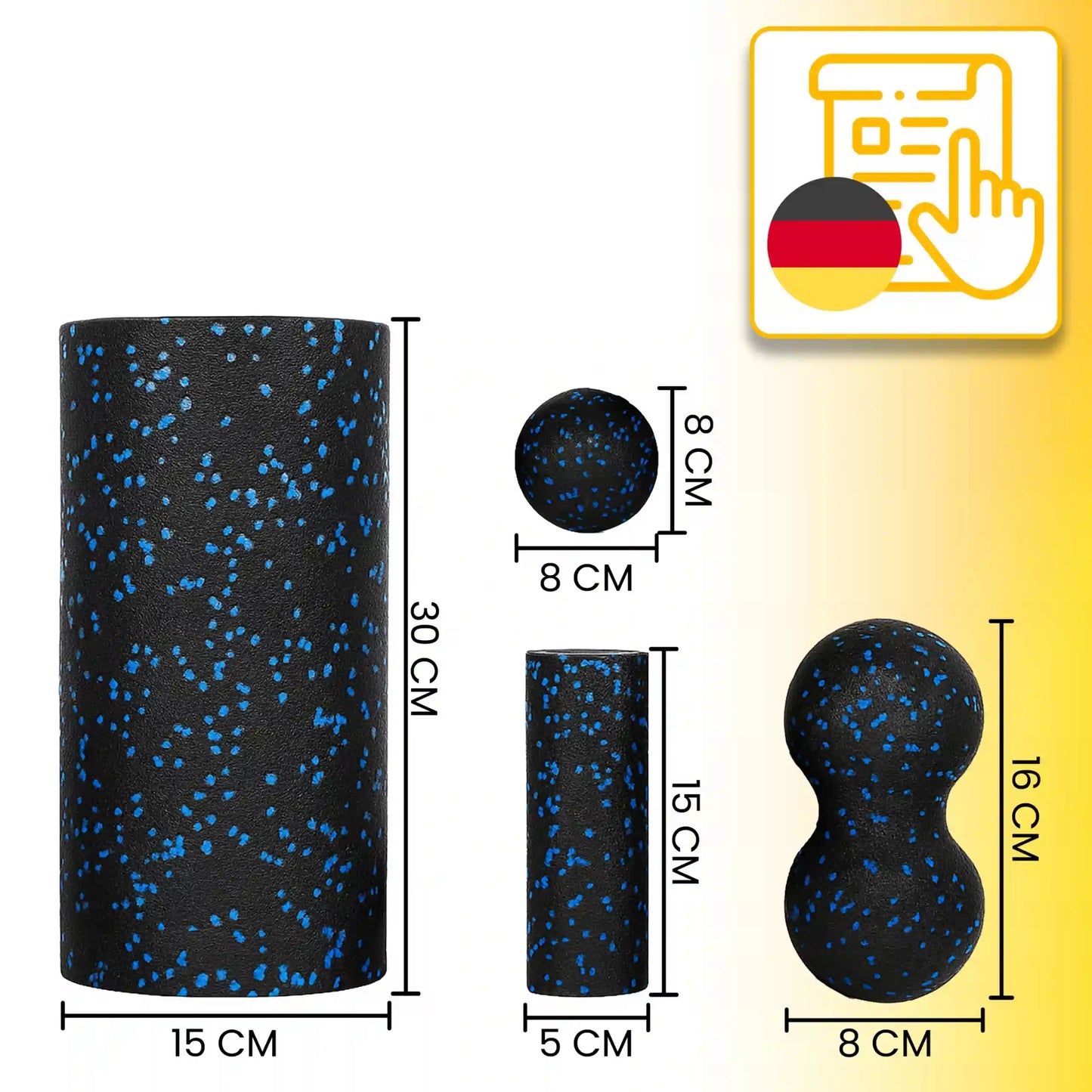 Набор из 4-в-1 валиков EPP для массажа и реабилитации (1051D)