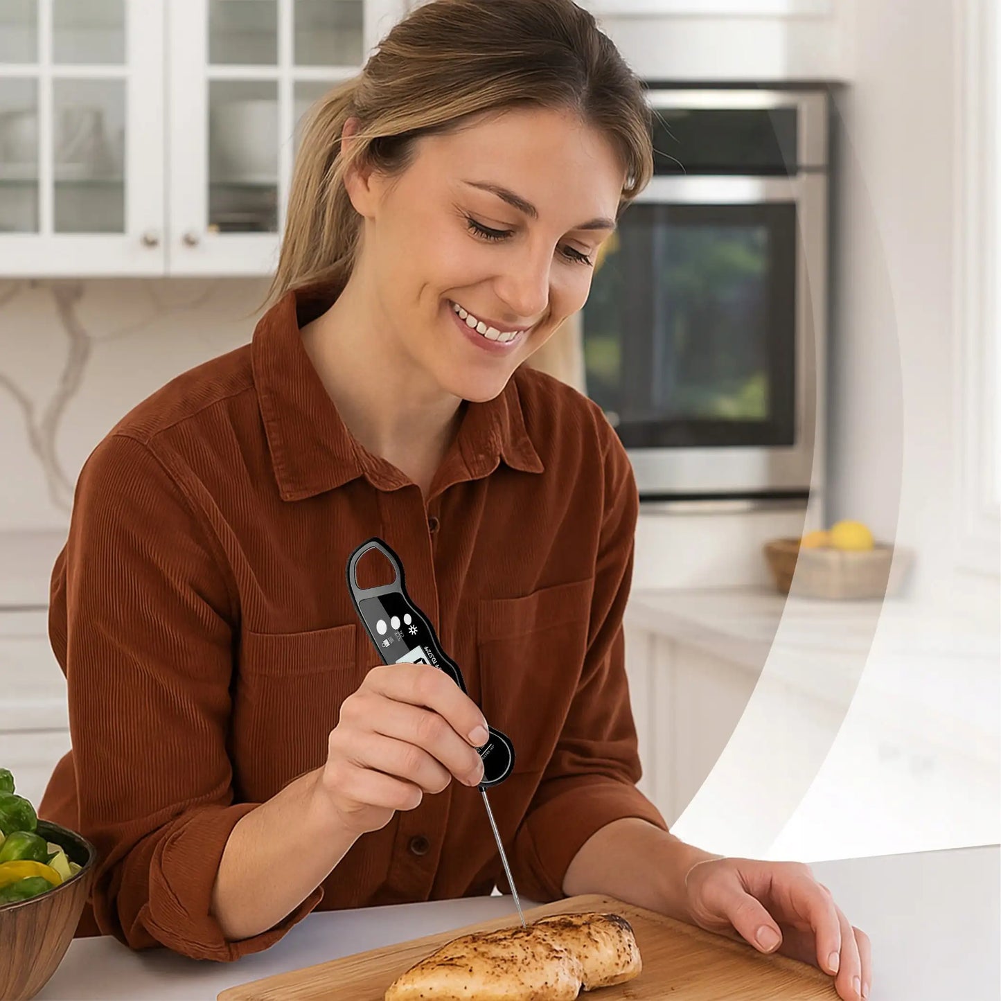 Цифровой кухонный термометр для мяса и гриля, со стрелкой, с ЖК-дисплеем, -50°C + (1061D)