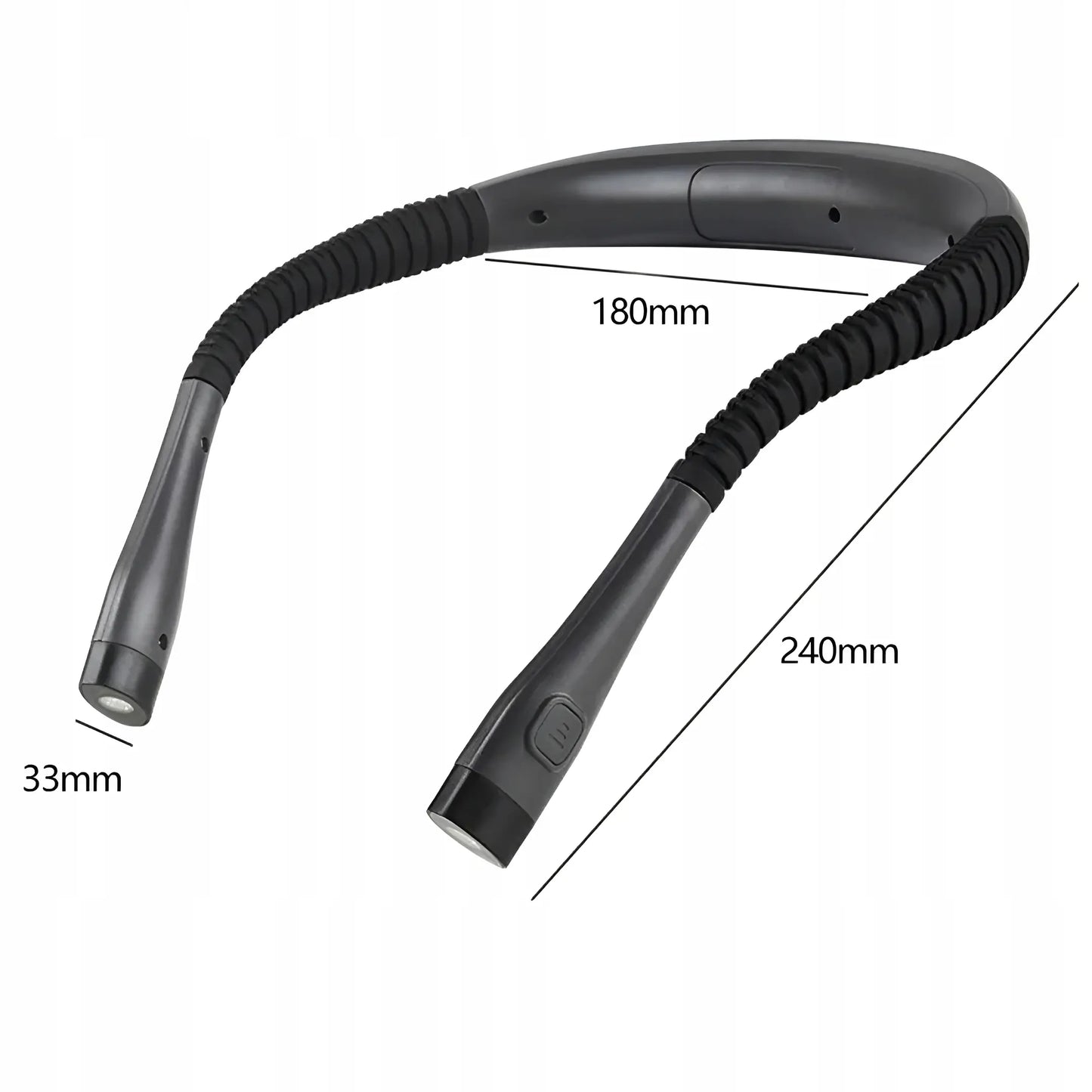 Grāmatu lasīšanas lampa ar elastīgu USB LED un trim gaismas krāsām (1049D)
