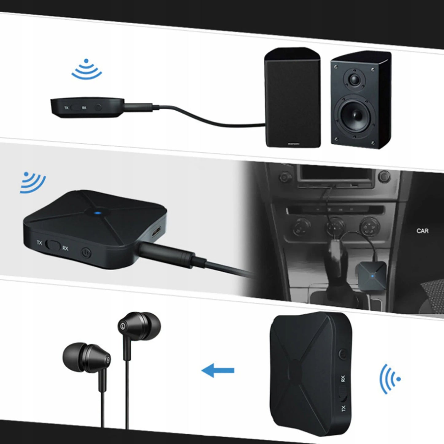 Bluetooth adapteris auto TV SP-12 uztvērēja raidītājam (247D)