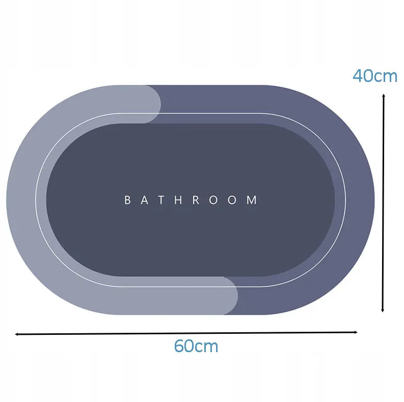 Коврик для ванной, противоскользящий, влаговпитывающий для душа и туалета