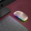 Bezvadu pele Bluetooth USB-C RGB Apple MacBook un ne tikai, rozā krāsā (1011D)