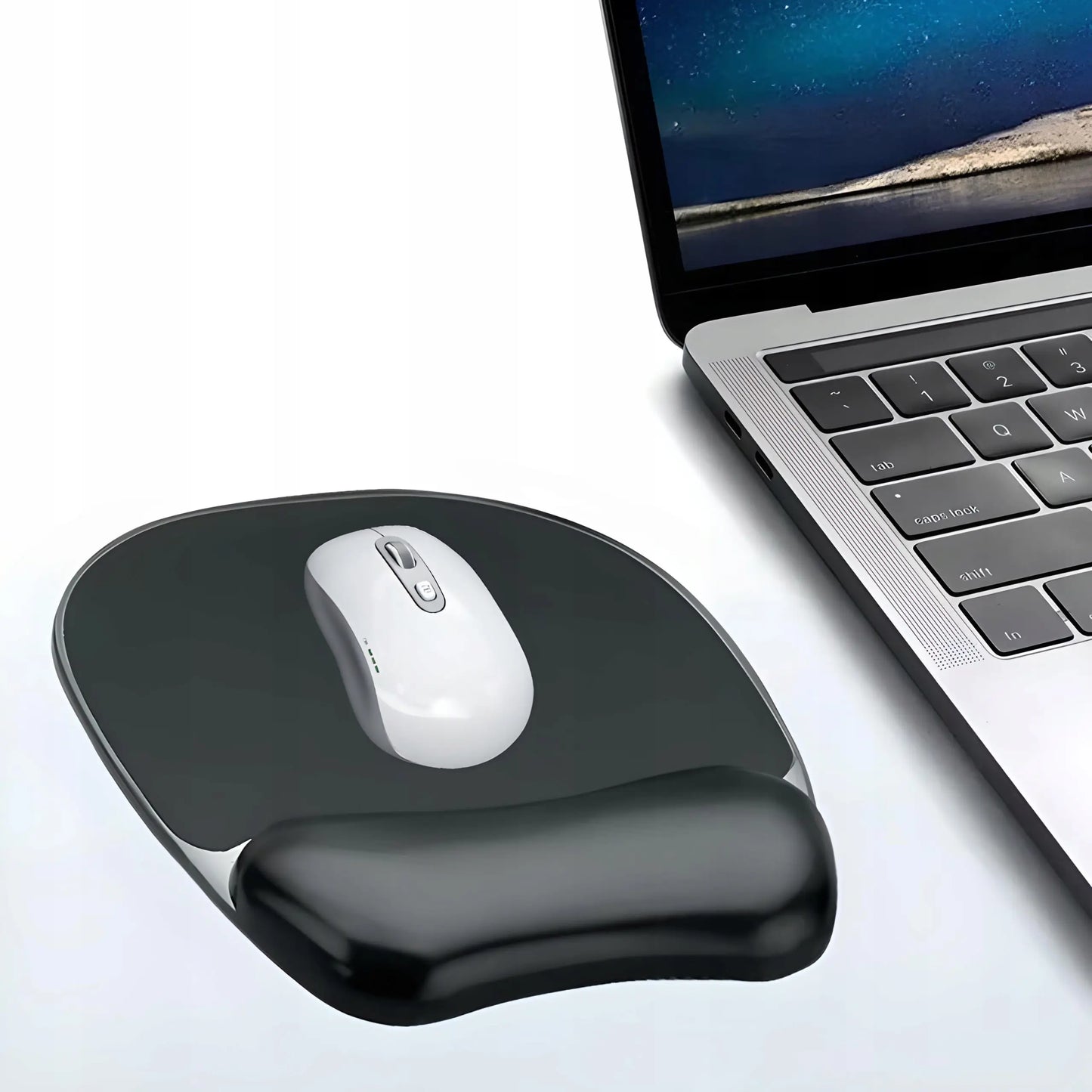 Эргономичная подушка под запястье 20 х 23,5 см, черная (1062D)