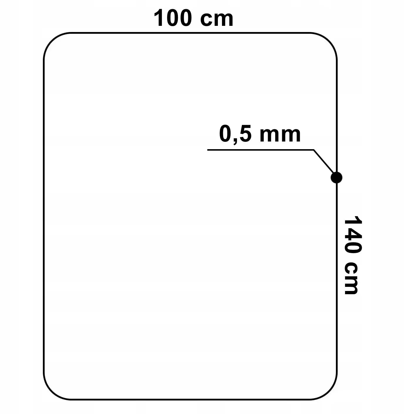 Защитный коврик под офисное кресло для стола 140x100 см (812D)