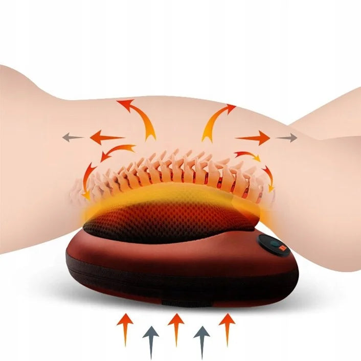 Universāls rullīšu masāžas spilvens kaklam un mugurai ar apsildi (197D)